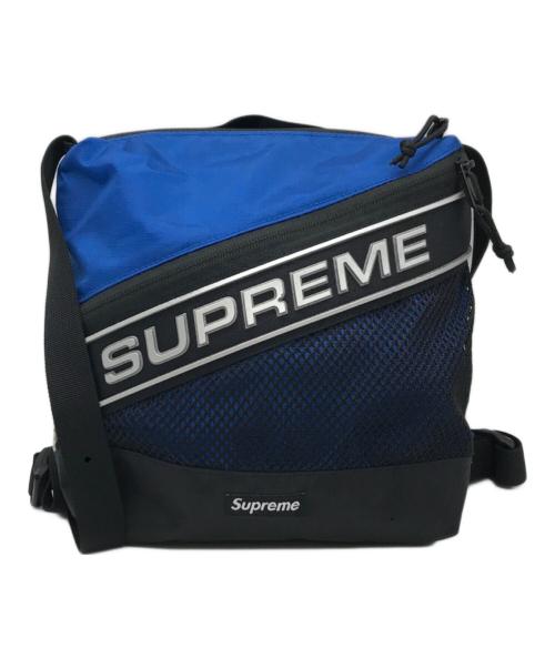 SUPREME（シュプリーム）SUPREME (シュプリーム) メッシュショルダーバッグ ブラック×ブルーの古着・服飾アイテム