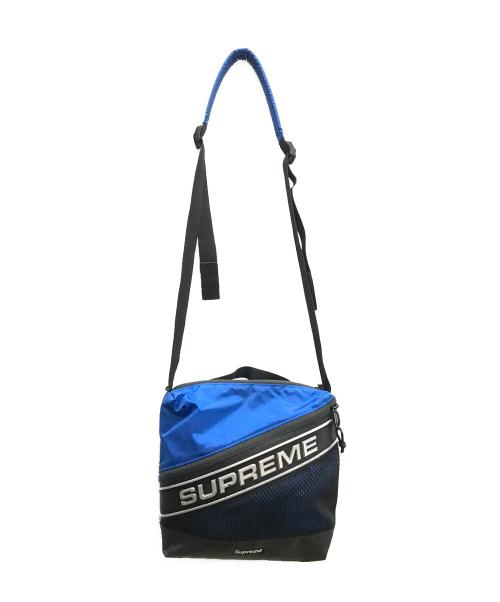 SUPREME（シュプリーム）SUPREME (シュプリーム) メッシュショルダーバッグ ブラック×ブルーの古着・服飾アイテム
