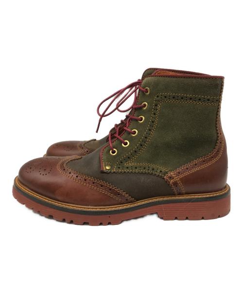 Danner（ダナー）Danner (ダナー) ウィングチップブーツ ブラウン×カーキ サイズ:US 8 1/2の古着・服飾アイテム