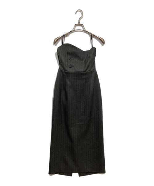 UNITED ARROWS TOKYO（ユナイテッドアローズトウキョウ）UNITED ARROWS TOKYO (ユナイテッドアローズトウキョウ) P ビスチェ ワンピース グレー サイズ:36の古着・服飾アイテム