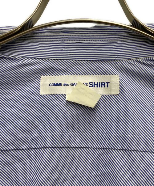 COMME des GARCONS SHIRT（コムデギャルソンシャツ）COMME des GARCONS SHIRT (コムデギャルソンシャツ) ストライプシャツ ブルー サイズ:Lの古着・服飾アイテム