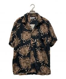 YUKIO OGAWA×SHINSHU MANABU（ユキオ オガワ）の古着「Rayon Shirt オープンカラーシャツ」｜ブラック