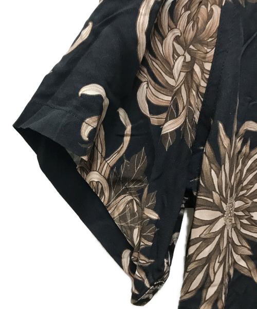 YUKIO OGAWA（ユキオ オガワ）YUKIO OGAWA (ユキオ オガワ) SHINSHU MANABU Rayon Shirt オープンカラーシャツ ブラック サイズ:Mの古着・服飾アイテム