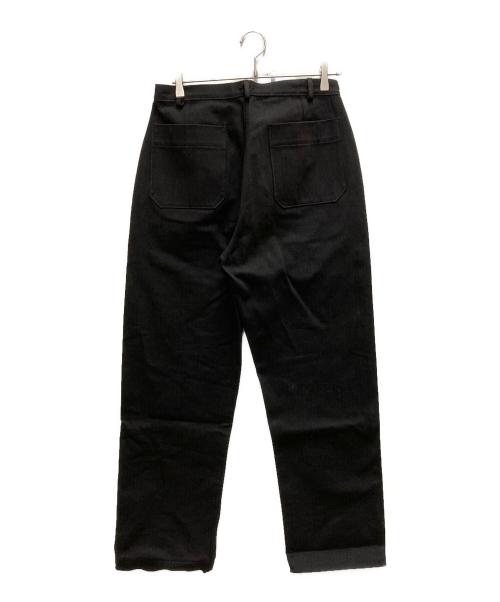 JEAN LAUMET（ジャン・ロメ）JEAN LAUMET (ジャン・ロメ) Pantalon chevron ヘリンボーンパンツ ブラック サイズ:不明の古着・服飾アイテム