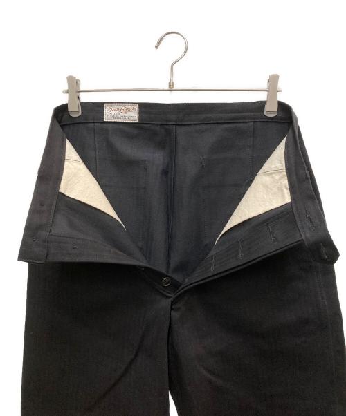 JEAN LAUMET（ジャン・ロメ）JEAN LAUMET (ジャン・ロメ) Pantalon chevron ヘリンボーンパンツ ブラック サイズ:不明の古着・服飾アイテム