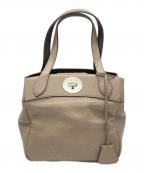 A.D.M.J.エーディーエムジェイ）の古着「レザーハンドバッグ」｜ベージュ