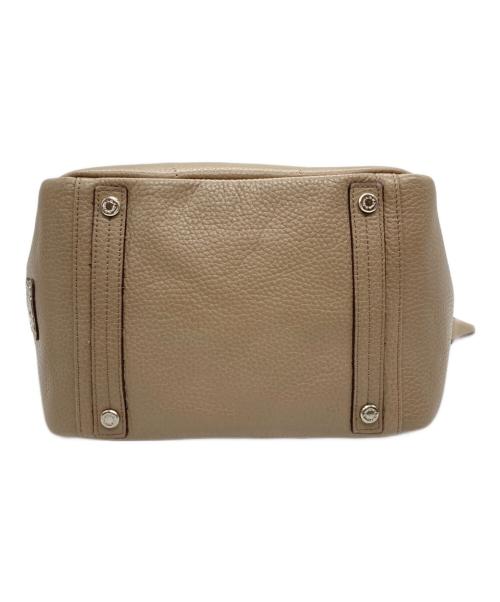 A.D.M.J.（エーディーエムジェイ）A.D.M.J. (エーディーエムジェイ) レザーハンドバッグ ベージュの古着・服飾アイテム