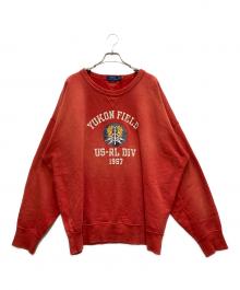 POLO RALPH LAUREN（ポロ・ラルフローレン）の古着「GARMENT DYE FLEECE CREWNECK」｜レッド