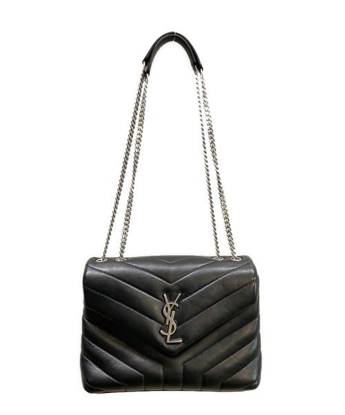Yves Saint Laurent（イヴサンローラン）Yves Saint Laurent (イヴサンローラン) LOULOU【ルル】 キルティングレザーショルダーバッグ ブラックの古着・服飾アイテム