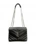 Yves Saint Laurent (イヴサンローラン) LOULOU【ルル】 キルティングレザーショルダーバッグ ブラック：200000円