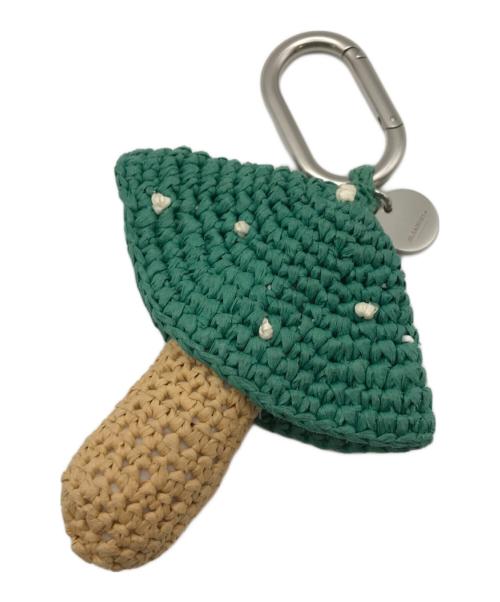 JIL SANDER+（ジルサンダープラス）JIL SANDER+ (ジルサンダープラス) ラフィアマッシュルームチャーム グリーン×ベージュの古着・服飾アイテム