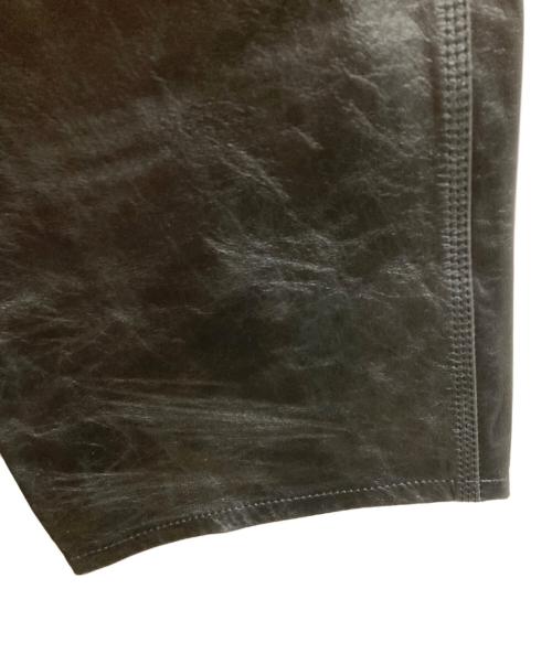 stussy（ステューシー）stussy (ステューシー) CARPENTER PANT LEATHER ブラック サイズ:76cm (W30)の古着・服飾アイテム