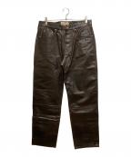stussyステューシー）の古着「New Classic Jean leather」｜ブラウン