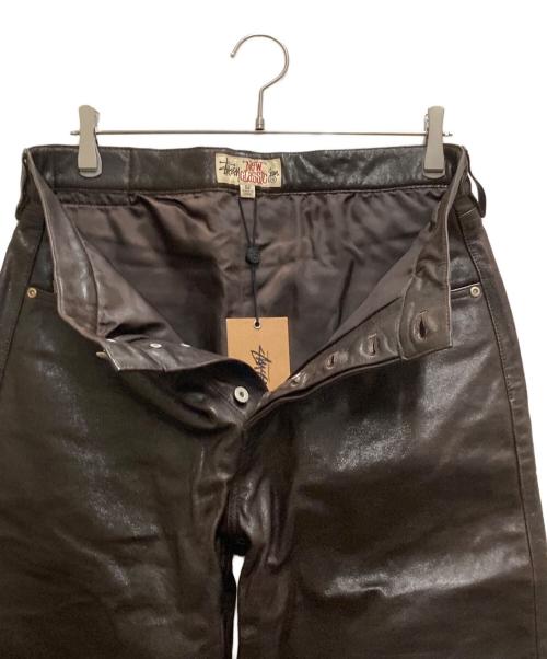 stussy（ステューシー）stussy (ステューシー) New Classic Jean leather ブラウン サイズ: 81cm (W32)の古着・服飾アイテム