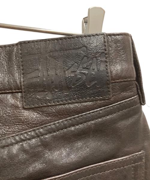 stussy（ステューシー）stussy (ステューシー) New Classic Jean leather ブラウン サイズ: 81cm (W32)の古着・服飾アイテム