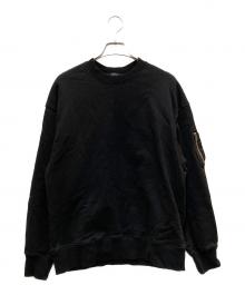 CINOH（チノ）の古着「CIGAR POCKET CREW NECK SWEAT」｜ブラック