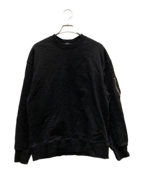 CINOH（チノ）CINOH (チノ) CIGAR POCKET CREW NECK SWEAT ブラック サイズ:48の古着・服飾アイテム