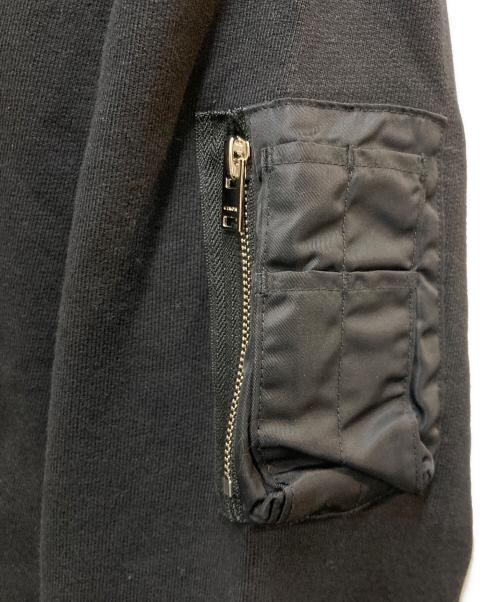 CINOH（チノ）CINOH (チノ) CIGAR POCKET CREW NECK SWEAT ブラック サイズ:48の古着・服飾アイテム