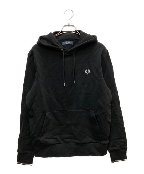 FRED PERRY（フレッドペリー）FRED PERRY (フレッドペリー) Tipped Hooded Sweatshirt ブラック サイズ:Mの古着・服飾アイテム