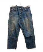 A.PRESSEアプレッセ）の古着「No.22 Washed Wide Denim Pants」｜インディゴ