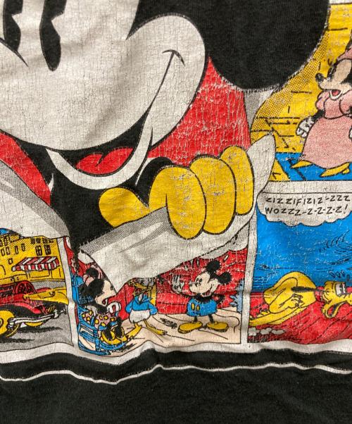 MICKEY&CO（ミッキー アンド コー）MICKEY&CO (ミッキー アンド コー) 90sプリントTシャツ ブラック サイズ:表記無しの古着・服飾アイテム
