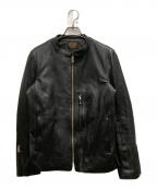 MR.OLIVEミスターオリーブ）の古着「シングルレザージャケット」｜ブラック