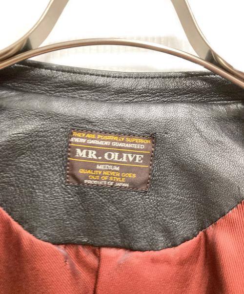 MR.OLIVE（ミスターオリーブ）MR.OLIVE (ミスターオリーブ) シングルレザージャケット ブラック サイズ:不明の古着・服飾アイテム