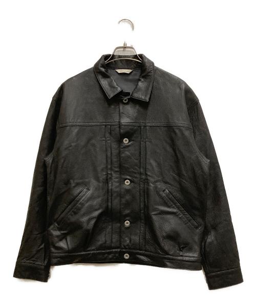 JOURNAL STANDARD（ジャーナルスタンダード）JOURNAL STANDARD (ジャーナルスタンダード) NZ ラムレザー トラッカージャケット ブラック サイズ:Mの古着・服飾アイテム