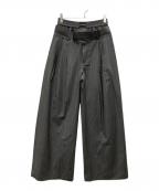 ALEXANDER WANGアレキサンダー・ワン）の古着「ウエストレイヤードストライプスラックス」｜グレー