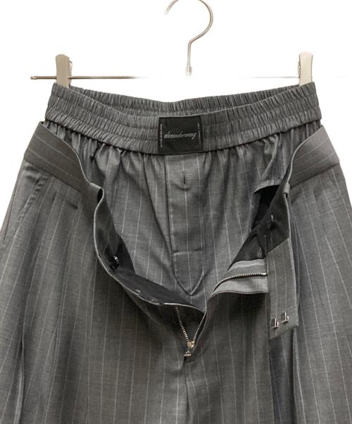 ALEXANDER WANG（アレキサンダー・ワン）ALEXANDER WANG (アレキサンダー・ワン) ウエストレイヤードストライプスラックス グレーの古着・服飾アイテム
