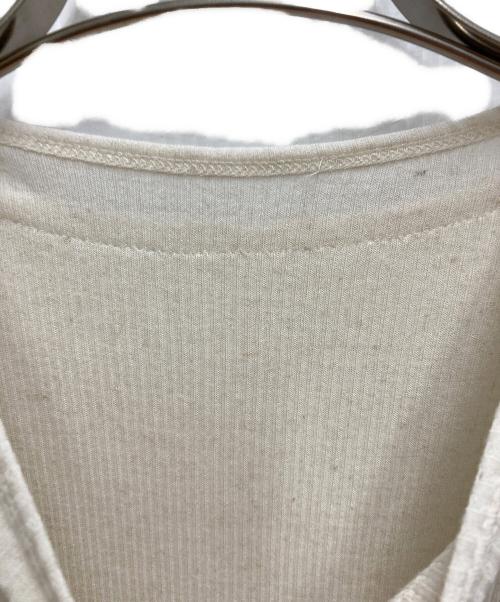 Acne studios（アクネ ストゥディオズ）ACNE STUDIOS (アクネ ストゥディオズ) ロゴリブカットソー ベージュ サイズ:XXSの古着・服飾アイテム