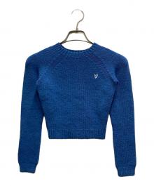 Acne studios（アクネ ストゥディオズ）の古着「Cropped crewneck sweater」｜ブルー