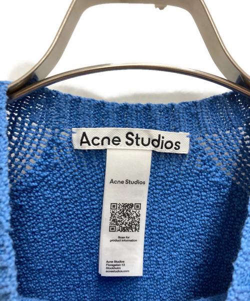 Acne studios（アクネ ストゥディオズ）ACNE STUDIOS (アクネ ストゥディオズ) Cropped crewneck sweater ブルー サイズ:XXSの古着・服飾アイテム