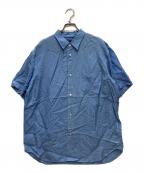 COMME des GARCONS HOMMEコムデギャルソン オム）の古着「キュプラストライプMIX S/Sシャツ」｜ブルー