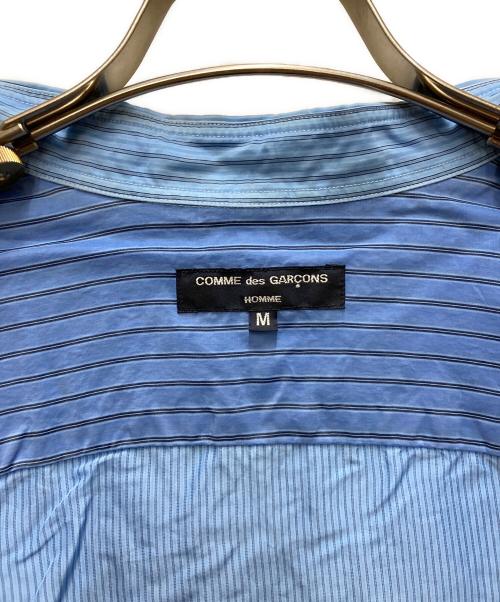 COMME des GARCONS HOMME（コムデギャルソン オム）COMME des GARCONS HOMME (コムデギャルソン オム) キュプラストライプMIX S/Sシャツ ブルー サイズ:Mの古着・服飾アイテム