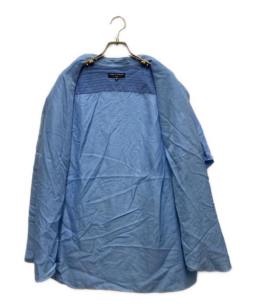 COMME des GARCONS HOMME（コムデギャルソン オム）COMME des GARCONS HOMME (コムデギャルソン オム) キュプラストライプMIX S/Sシャツ ブルー サイズ:Mの古着・服飾アイテム