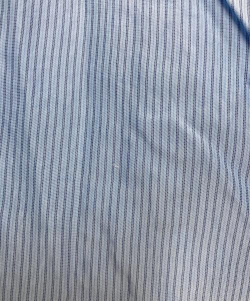 COMME des GARCONS HOMME（コムデギャルソン オム）COMME des GARCONS HOMME (コムデギャルソン オム) キュプラストライプMIX S/Sシャツ ブルー サイズ:Mの古着・服飾アイテム