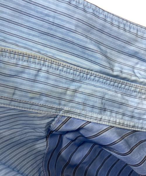 COMME des GARCONS HOMME（コムデギャルソン オム）COMME des GARCONS HOMME (コムデギャルソン オム) キュプラストライプMIX S/Sシャツ ブルー サイズ:Mの古着・服飾アイテム