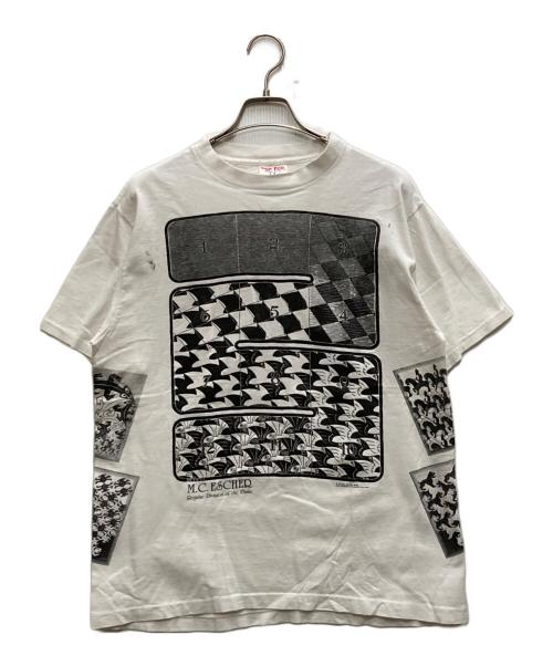 SoF Tee（ソフ ティー）SoF Tee (ソフ ティー) 90s M.C ESCHER Regular Division of the Plane T-shirts ホワイト サイズ:Lの古着・服飾アイテム
