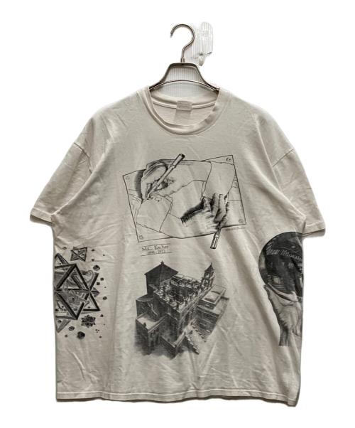 Stedman（ステッドマン）Stedman (ステッドマン) 90s M.C.Escher アートプリントTシャツ ホワイト サイズ:XLの古着・服飾アイテム