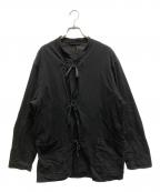 COMOLIコモリ）の古着「コットンジャージ スタンドカラージャケット」｜ブラック