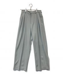 BEAUTY&YOUTH（ビューティーアンドユース）の古着「タックパンツ 1614-699-6462」｜グリーン