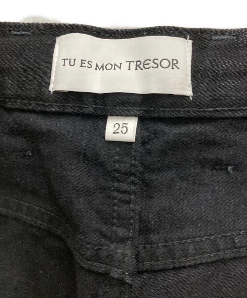 Tu es mon TRESOR（トゥ エ モン トレゾア）TU ES MON TRESOR (トゥ エ モン トレゾア) THE BERYL JEAN ブラック サイズ:25の古着・服飾アイテム