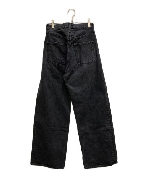 HYKE（ハイク）HYKE (ハイク) タックワイドデニムパンツ ブラック サイズ:Sの古着・服飾アイテム