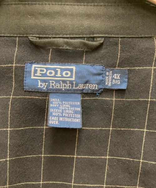 POLO RALPH LAUREN（ポロ・ラルフローレン）POLO RALPH LAUREN (ポロ・ラルフローレン) ポニー刺繍 裏地チェック スウィングトップブルゾン ブラック サイズ: 4Xの古着・服飾アイテム