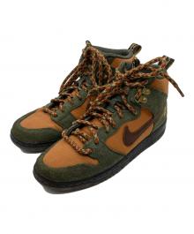 NIKE SB×PASS~PORT（ナイキエスビー）の古着「Dunk High "Work Boot"」｜ブラウン×グリーン