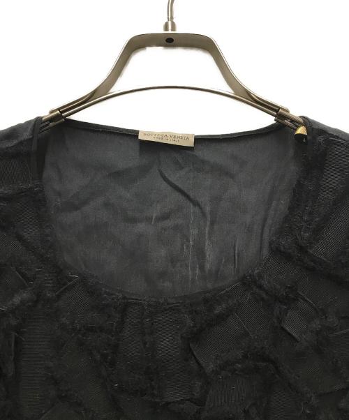 BOTTEGA VENETA（ボッテガベネタ）BOTTEGA VENETA (ボッテガベネタ) シルクノースリーブブラウス ブラック サイズ:Mの古着・服飾アイテム