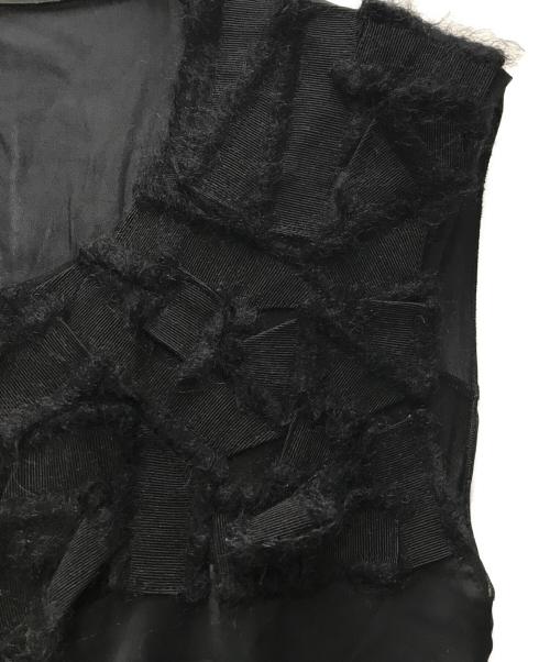 BOTTEGA VENETA（ボッテガベネタ）BOTTEGA VENETA (ボッテガベネタ) シルクノースリーブブラウス ブラック サイズ:Mの古着・服飾アイテム
