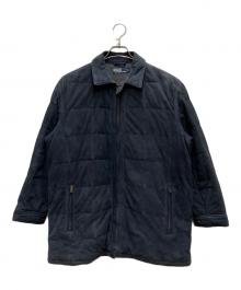 POLO RALPH LAUREN（ポロ・ラルフローレン）の古着「スウェードキルティングジャケット」｜ネイビー