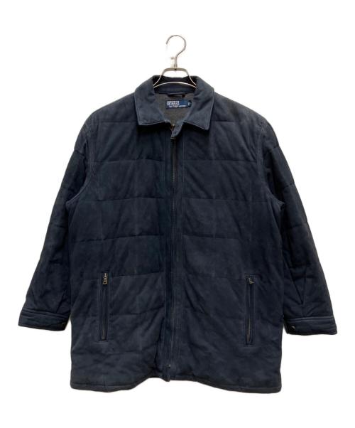 POLO RALPH LAUREN（ポロ・ラルフローレン）POLO RALPH LAUREN (ポロ・ラルフローレン) スウェードキルティングジャケット ネイビー サイズ:Lの古着・服飾アイテム